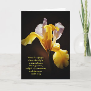 Flower in Light Scripture Thoughts Note Card