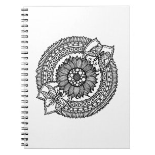 Flower In Mandala Notebook