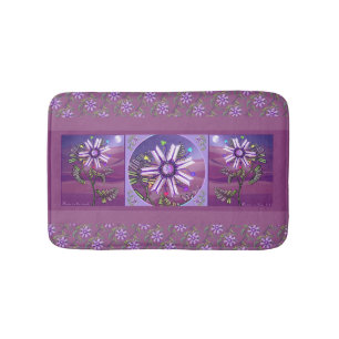 Flower in the desert bath mat