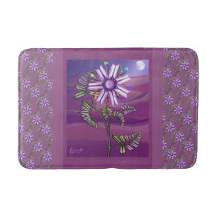 Flower in the desert bath mat