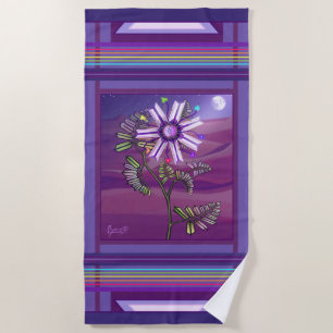 Flower in the Desert Beach Towel