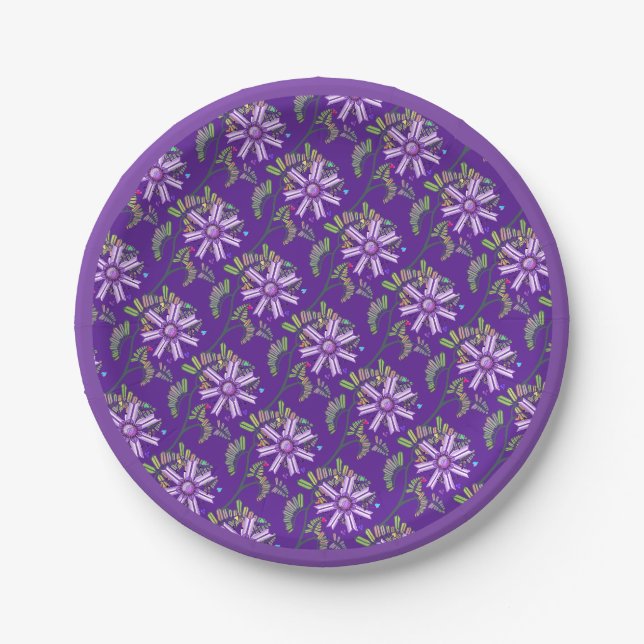 Flower in the Desert Paper Plate (Front)