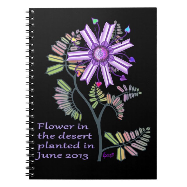 Flower in the desert Spiral Photo Notebook (Front)