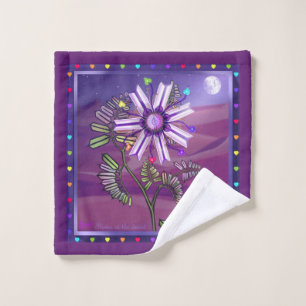 Flower in the desert wash cloth