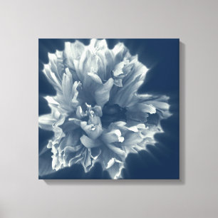 flower in the foggy night canvas print