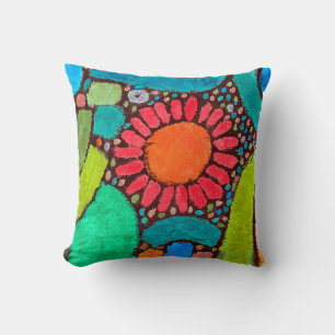 Flower in the Valley, Klee Throw Pillow