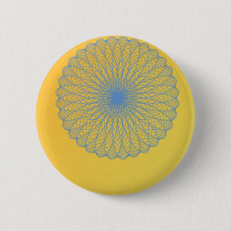 flower in yellow 482  abstract art 2 inch round button