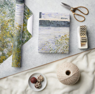 Flower Island near Vétheuil, Claude Monet  Wrapping Paper