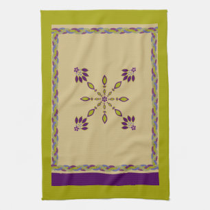 Flower Jewelry Dangles twisted rope kitchen towel