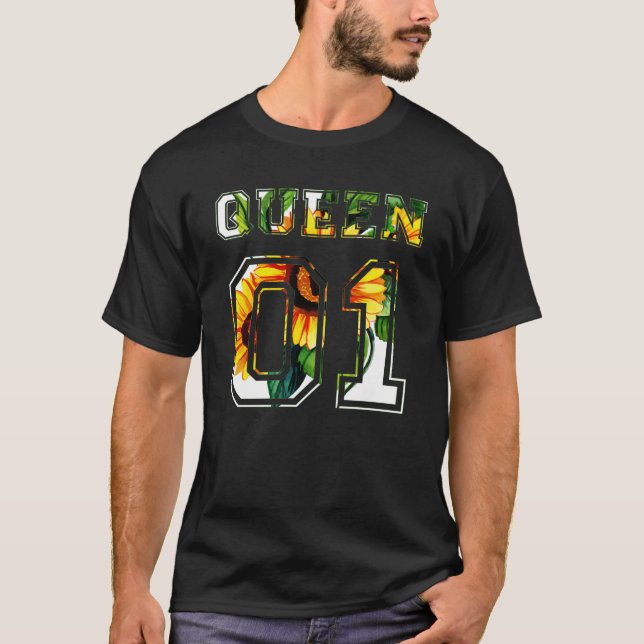 Flower King and Queen Couple 01 T-Shirt (Front)