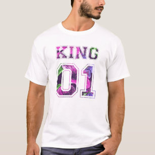 Flower King and Queen Couple 01 T-Shirt