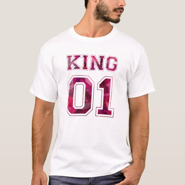 Flower King and Queen Couple 01 T-Shirt (Front)