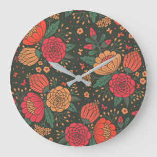 flower large clock
