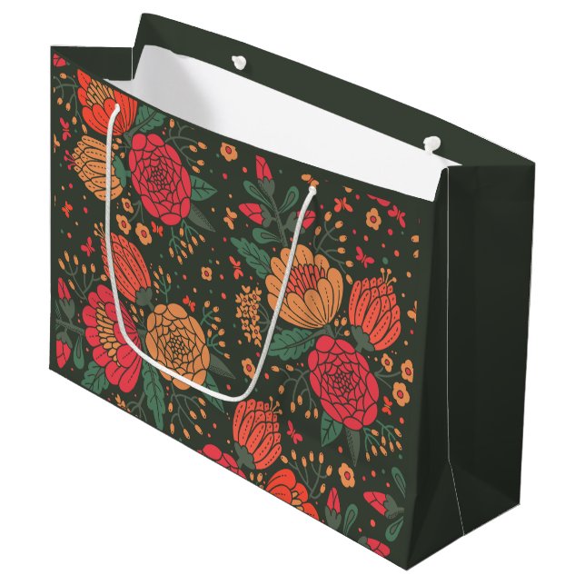 flower large gift bag (Front Angled)