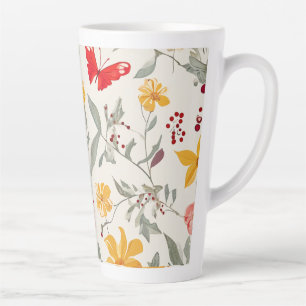 Flower Large Latte Mug