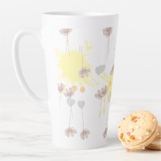 flower  latte mug