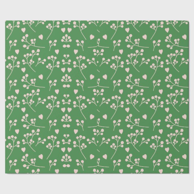 Flower Leaf Pattern Wrapping Paper (Seam)