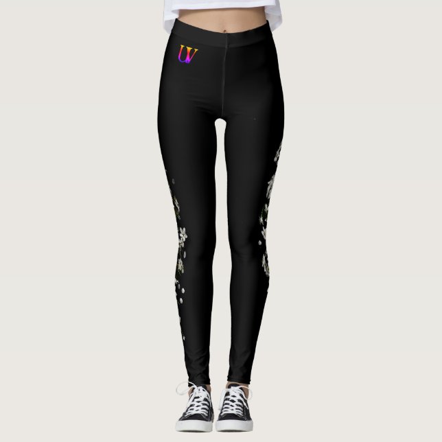 Flower legs Leggins Leggings (Front)