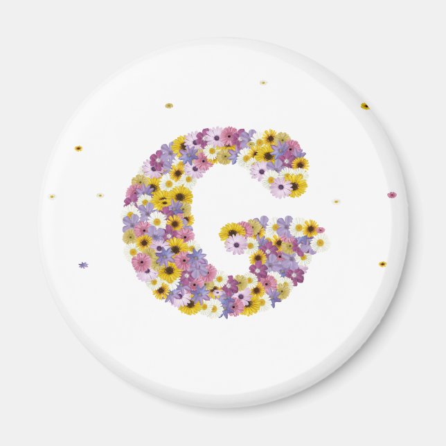 Flower letter g magnet (Front)