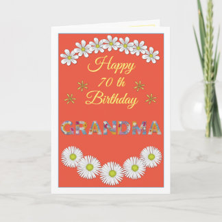 Flower letter Grandma Personalized Birthday card