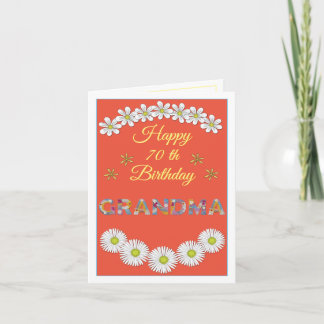 Flower letter Grandma Personalized Birthday card