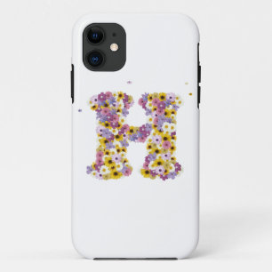 Flower letter H iPhone 11 Case