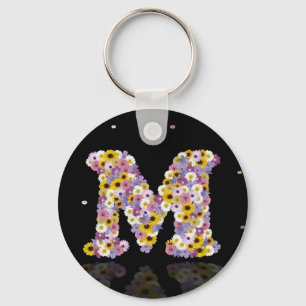 Flower letter M Keychain