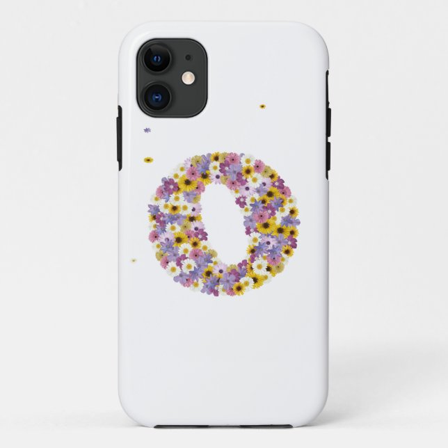 Flower letter O Case-Mate iPhone Case (Back)