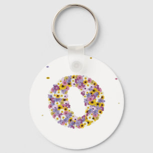 Flower letter O Keychain