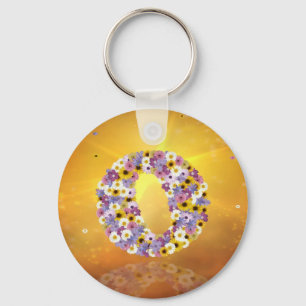 Flower letter O Keychain