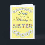Flower letter sister Personalized Birthday card<br><div class="desc">This design is an excellent choice for your Sister's birthday. The lovely flower letters consist of wonderful and delightful colours. the composition is simple and friendly. You can personalize the age,  the birthday wish,  and the sender's name to suit you. Your Sister will definitely love this.</div>