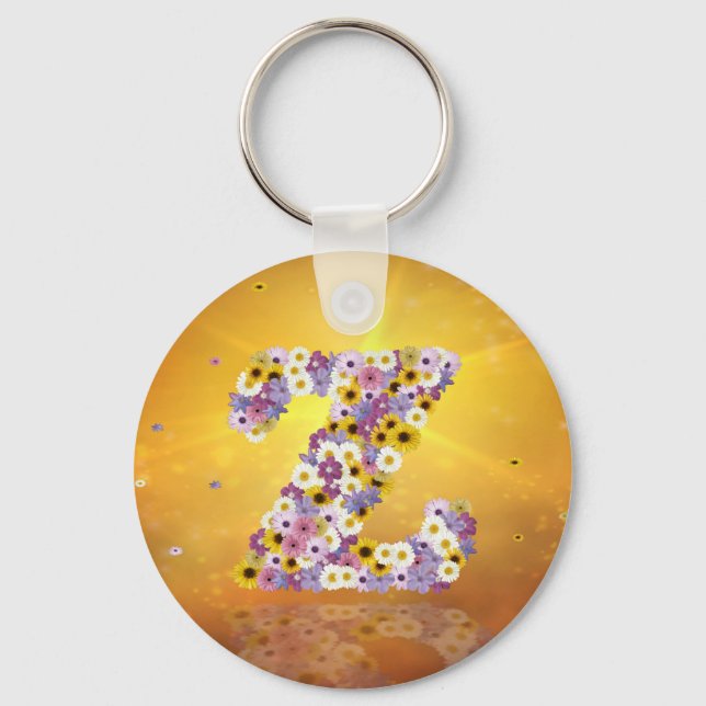 Flower letter Z Keychain (Front)
