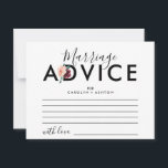Flower Lettering | Maroon Marriage Advice Cards<br><div class="desc">These flower lettering maroon marriage advice cards are the perfect activity for a fall wedding reception or bridal shower. The design features a small bouquet of burgundy and peach flowers on bold typography for a modern elegant look. The backing features marsala watercolor brush strokes. Personalize these cards with the name...</div>
