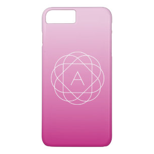 Flower-Like Geometric Monogram   Pink Shaded Ombre Case-Mate iPhone Case