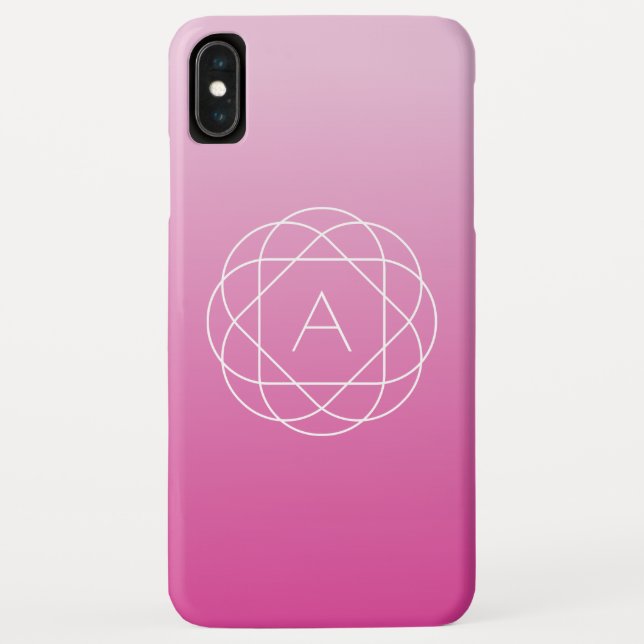 Flower-Like Geometric Monogram | Pink Shaded Ombre Case-Mate iPhone Case (Back)