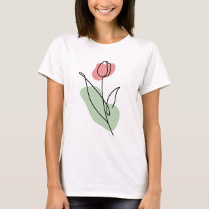 Flower Line Art T-Shirt