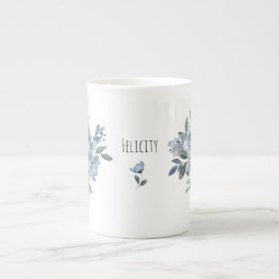 Flower Lover Blue Flowers Bone China Mug
