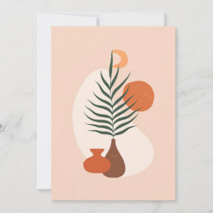 Flower Lover Flower Vase Modern Art Thank You Card