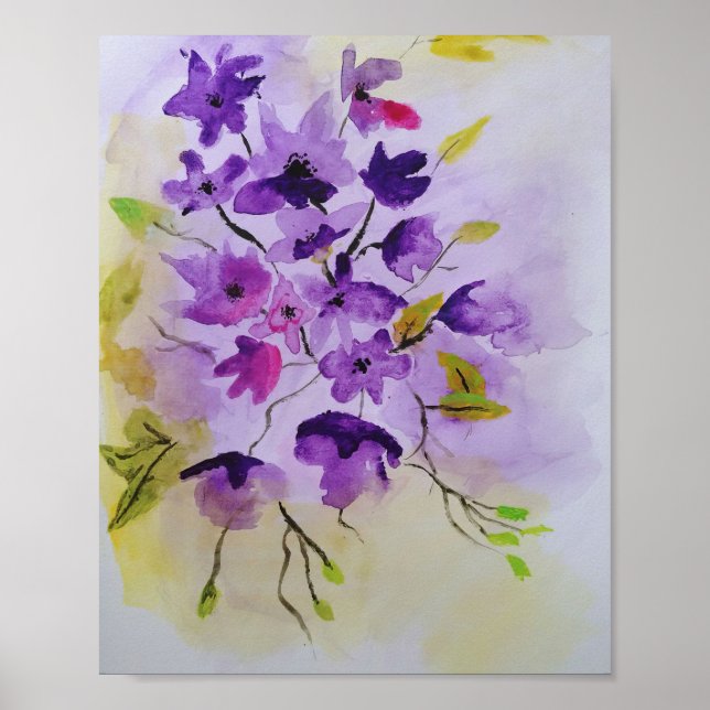 Flower Lover | Purple Flowers Poster (Front)