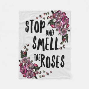 Flower Lover Rose Flower Garden Fleece Blanket