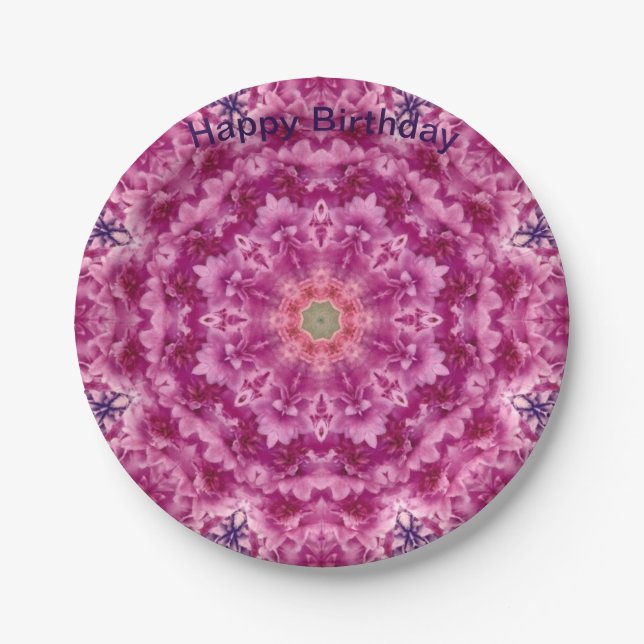 ~ FLOWER LOVERS ~ Paper Plate Kaleidoscope ~ (Front)