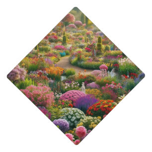 Flower magic – a paradise of colours graduation cap topper