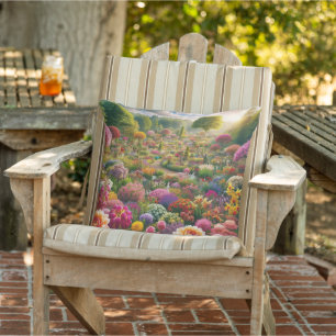 Flower magic – a paradise of colours outdoor pillow