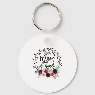 Flower Maid Of Honour Shower Wedding Bachelorette Keychain