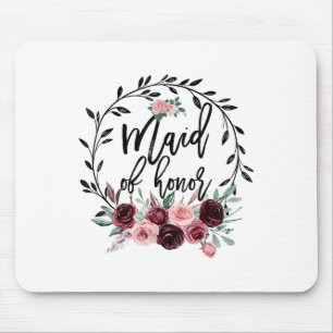 Flower Maid Of Honour Shower Wedding Bachelorette Mouse Pad