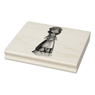  Flower Maiden Rubber Stamp