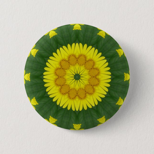 Flower Mandala 05 2 Inch Round Button (Front)