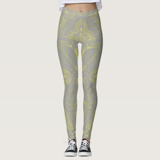 Flower Mandala 4 Leggings (Front)