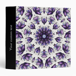 Flower Mandala Abstract Kaleidoscopic Pattern Binder