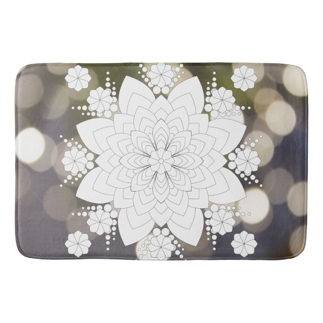 Flower Mandala Bath Mat (Front)